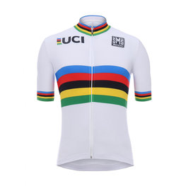 SANTINI Koszulka kolarska z krótkim rękawem - WORLD - biały